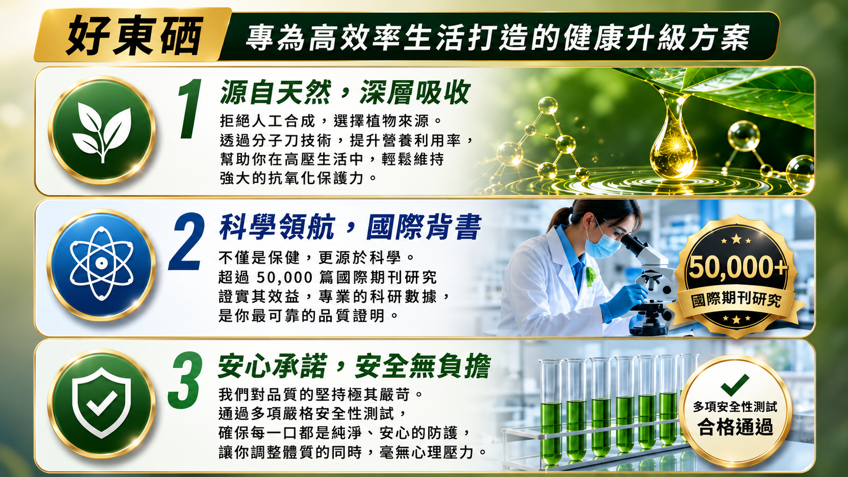 好東硒三大產品特色介紹